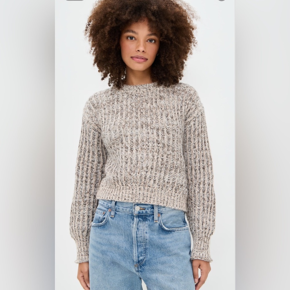 Z Supply Tripoli Sz Small Burnt Ash Heather Soft knit Crew neck sweater NWOT